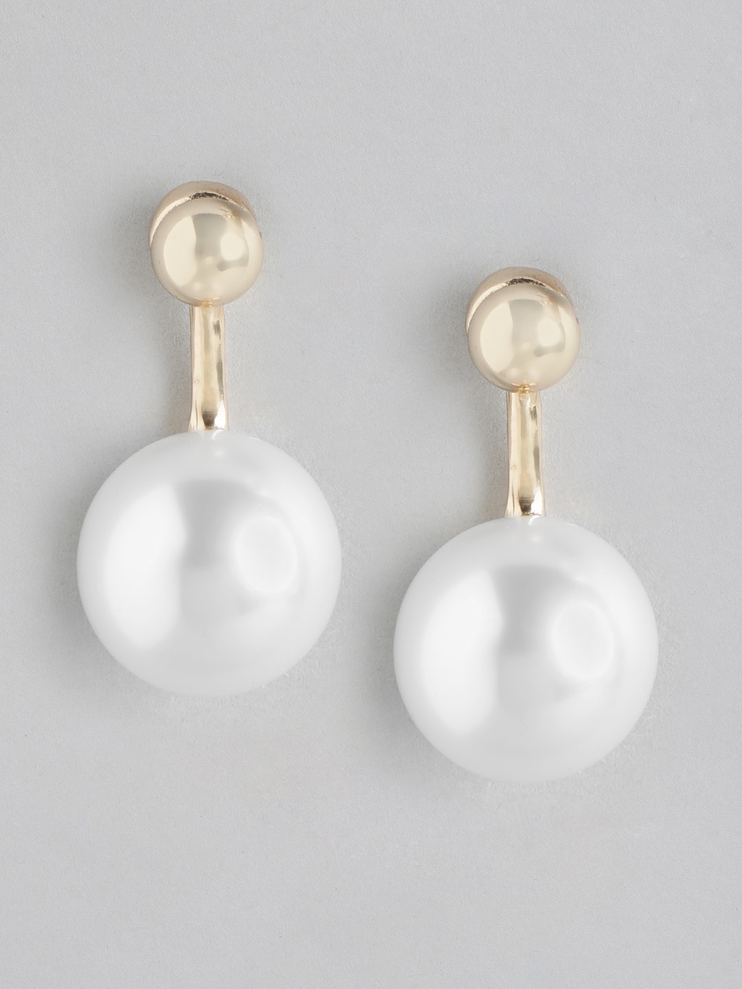 

Forever New Gold Plated Beaded Spherical Drop Earrings