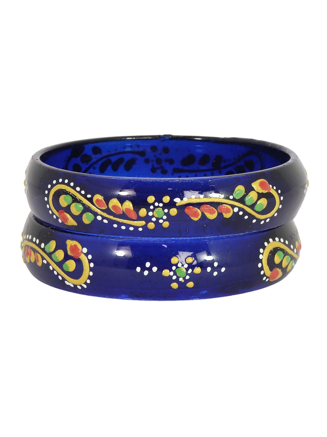 

ZULKA Set of 2 Printed bangles, Blue