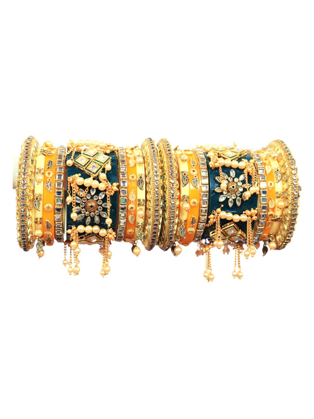 

Align Set Of 2 Gold-Plated Beaded Chuda Bangles