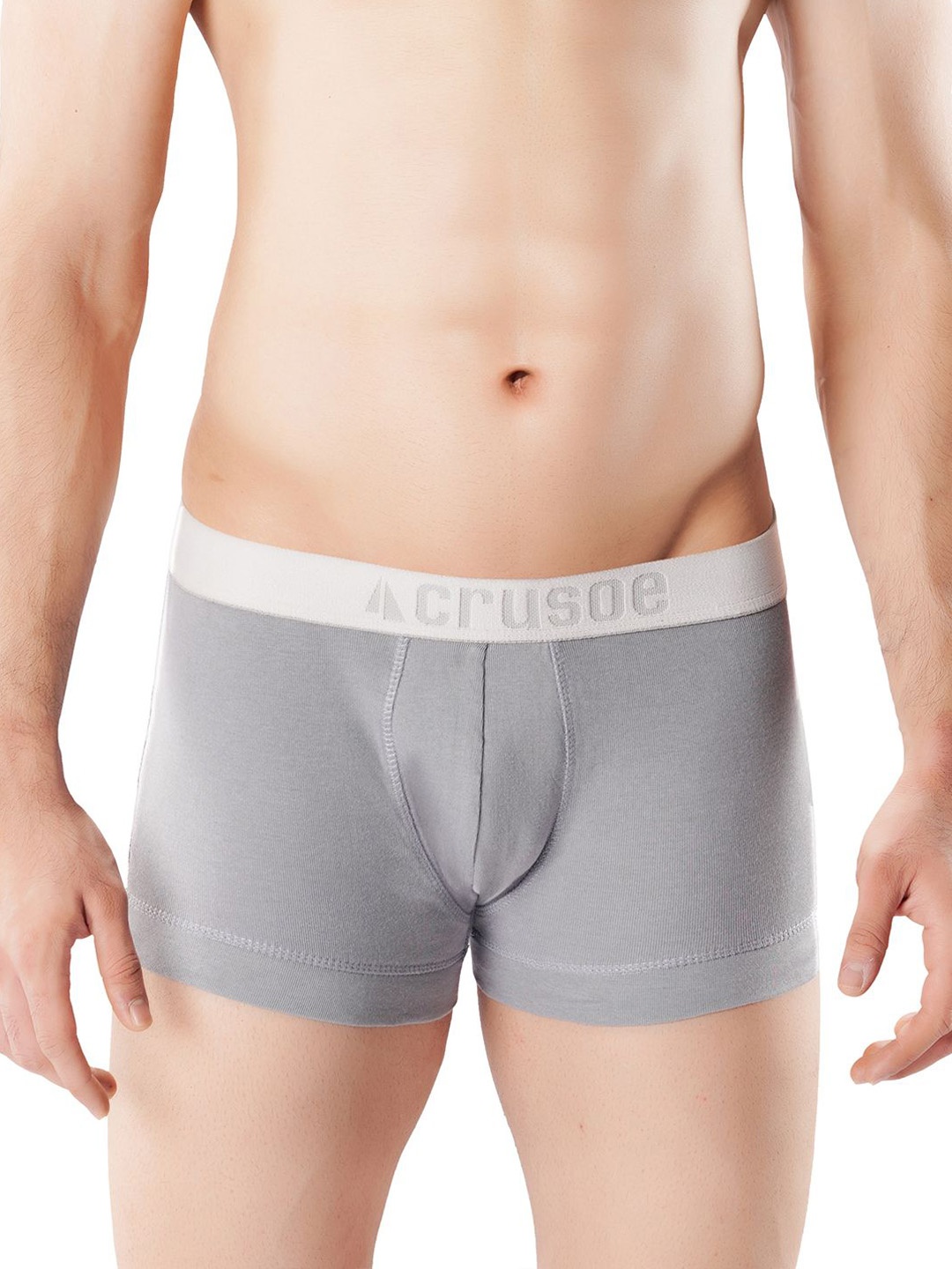 

Crusoe Men Pack Of 2 Antimicrobial Cotton Trunks CRU-1034-187, Grey