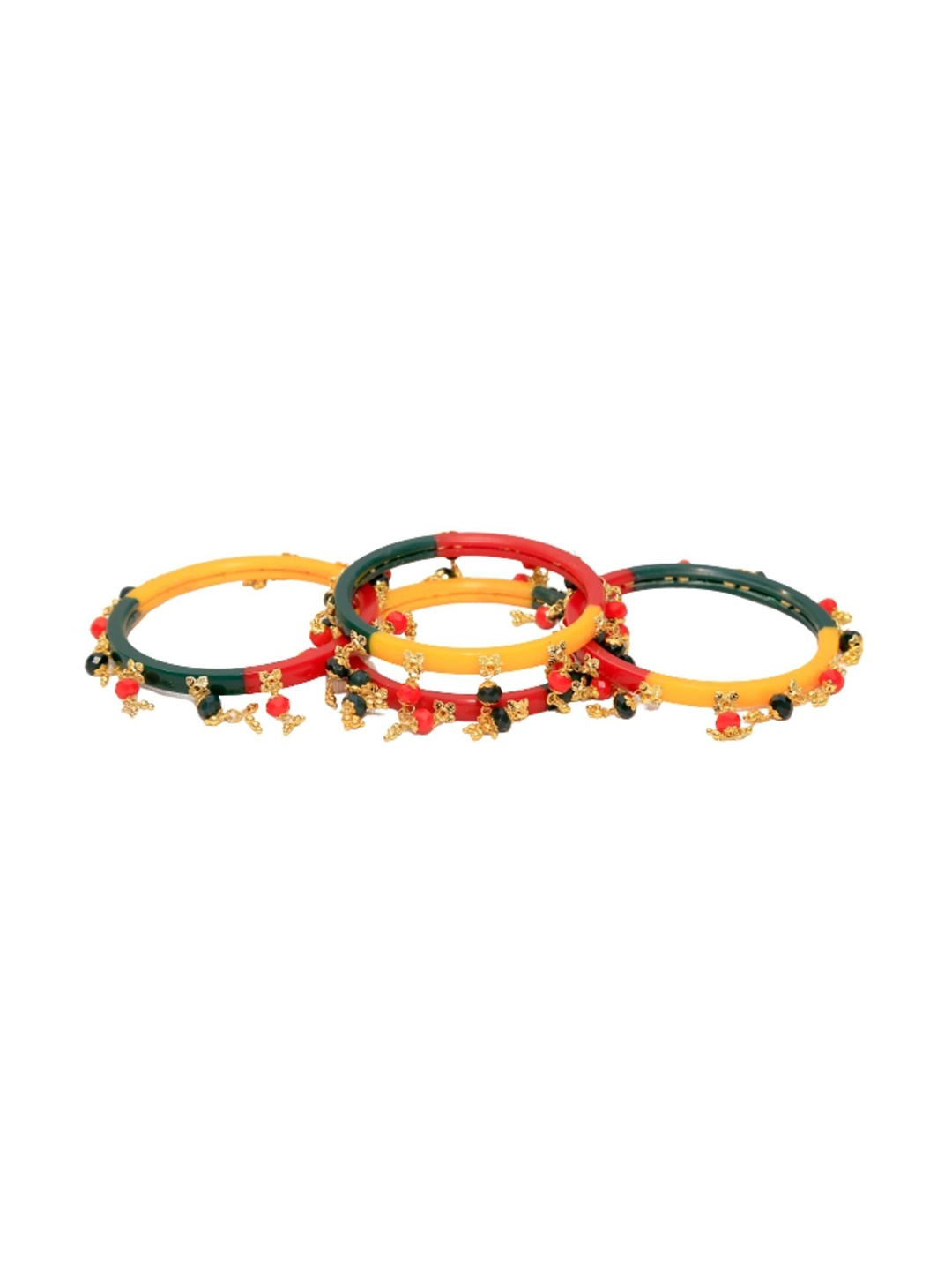 

Align Set Of 4 Gold-Plated Beaded Chudas Bangle