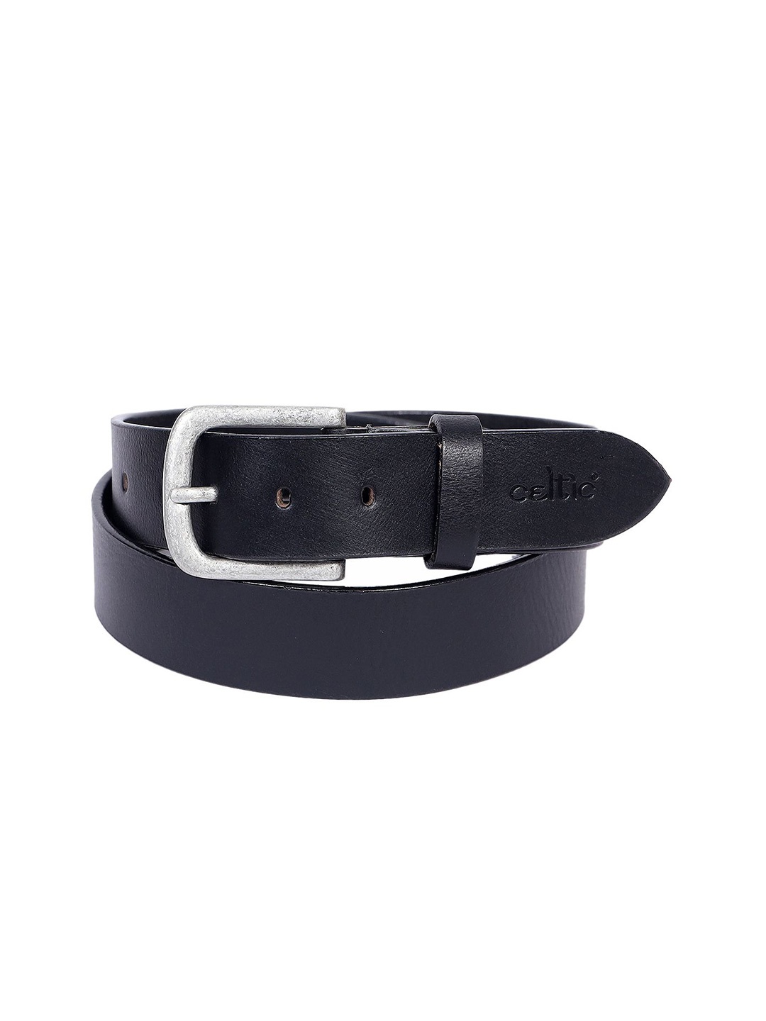 

Celtic Unisex Leather Formal Belt, Black