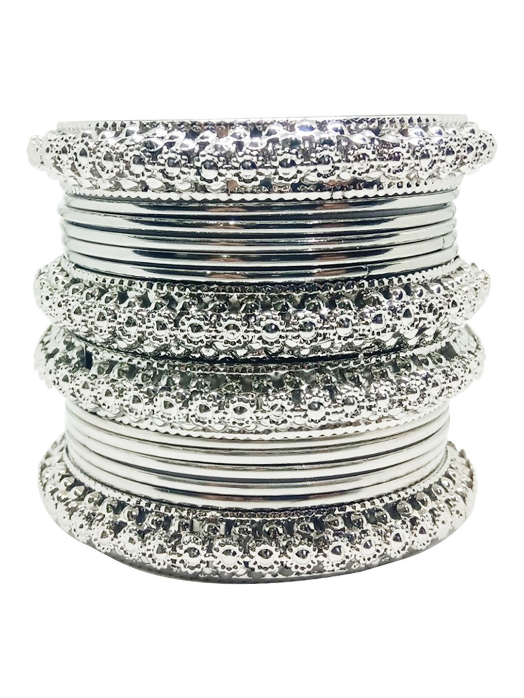 

CHRISHAN Set Of 14 Silver-Plated Bangles