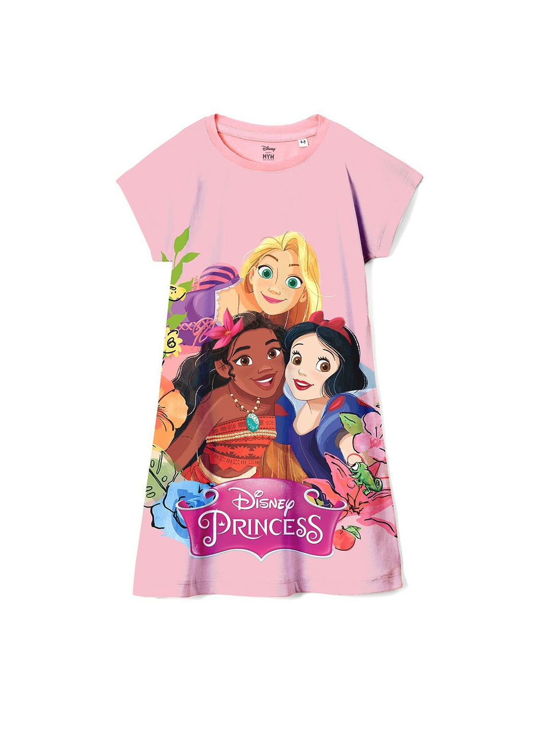 

Wear Your Mind Girls Cartoon Characters Printed A-Line Dress, Pink