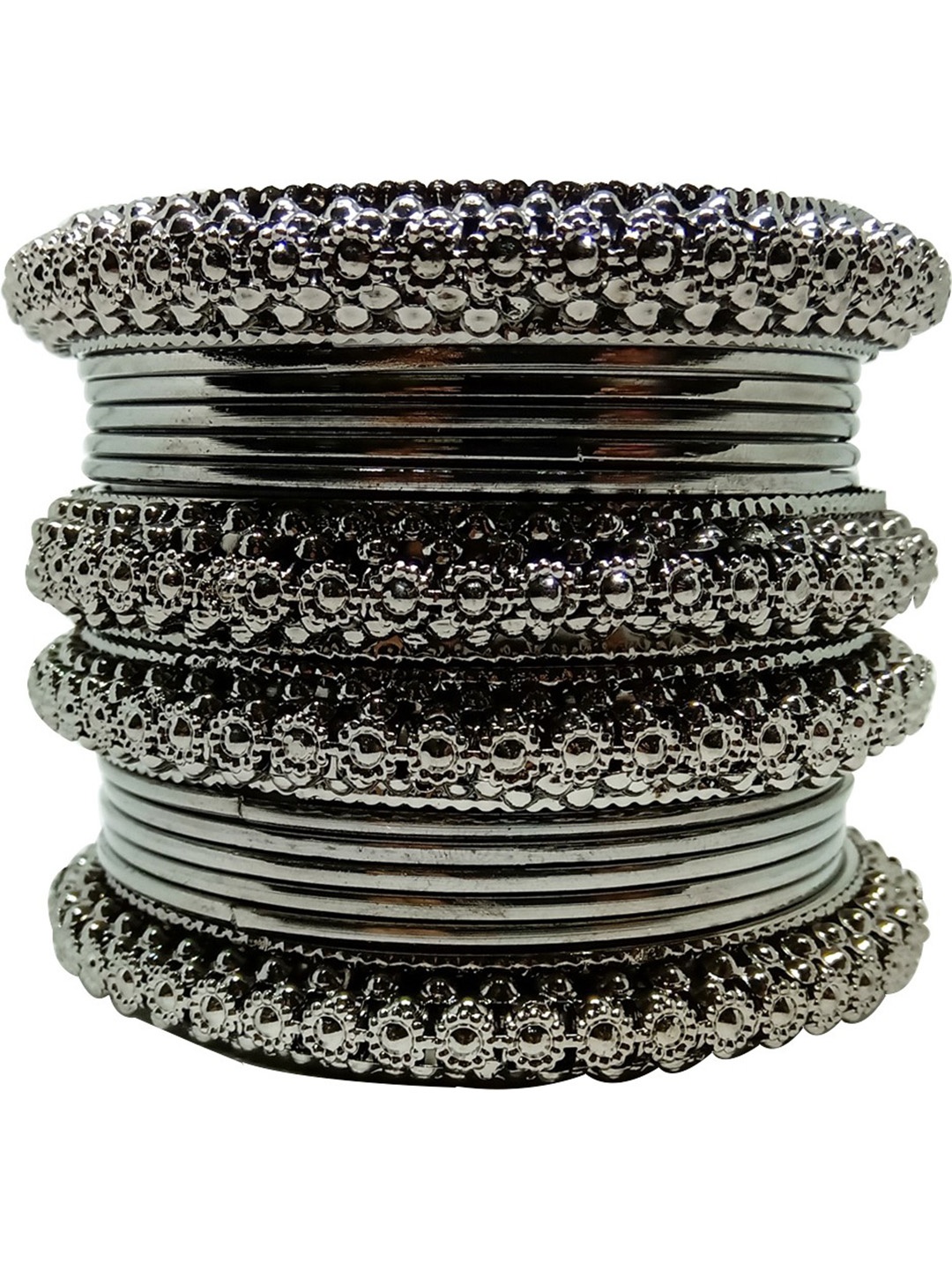 

CHRISHAN Set Of 14 Alloy Bangles, Black