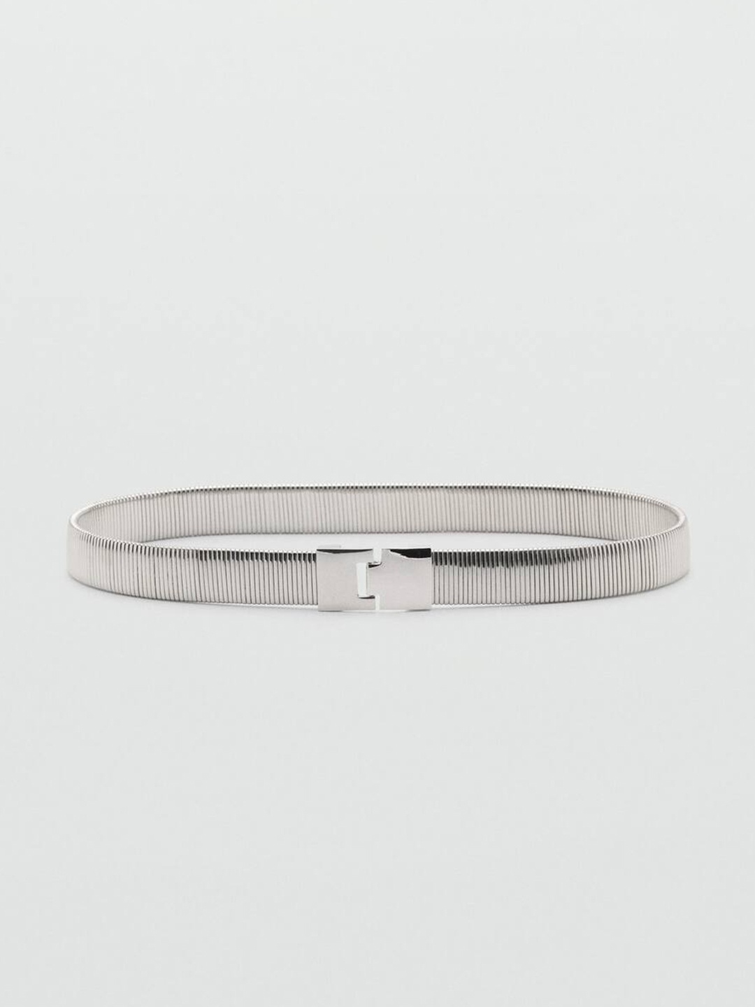 

MANGO Women Link Belt, Silver