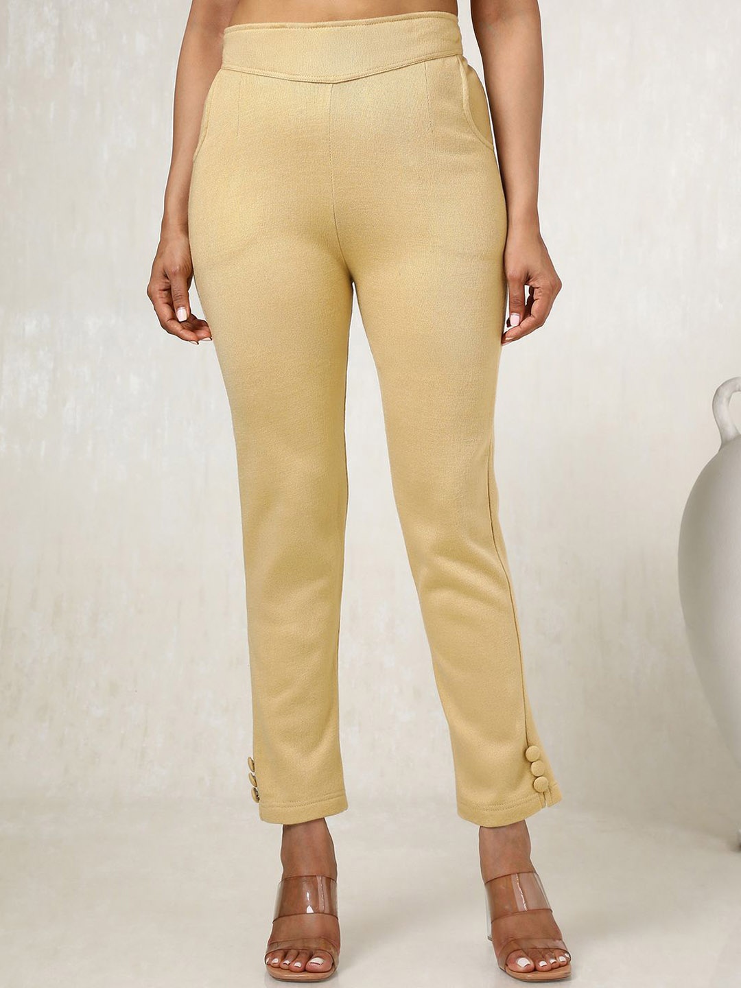 

Soch Women Regular Fit Trousers, Beige