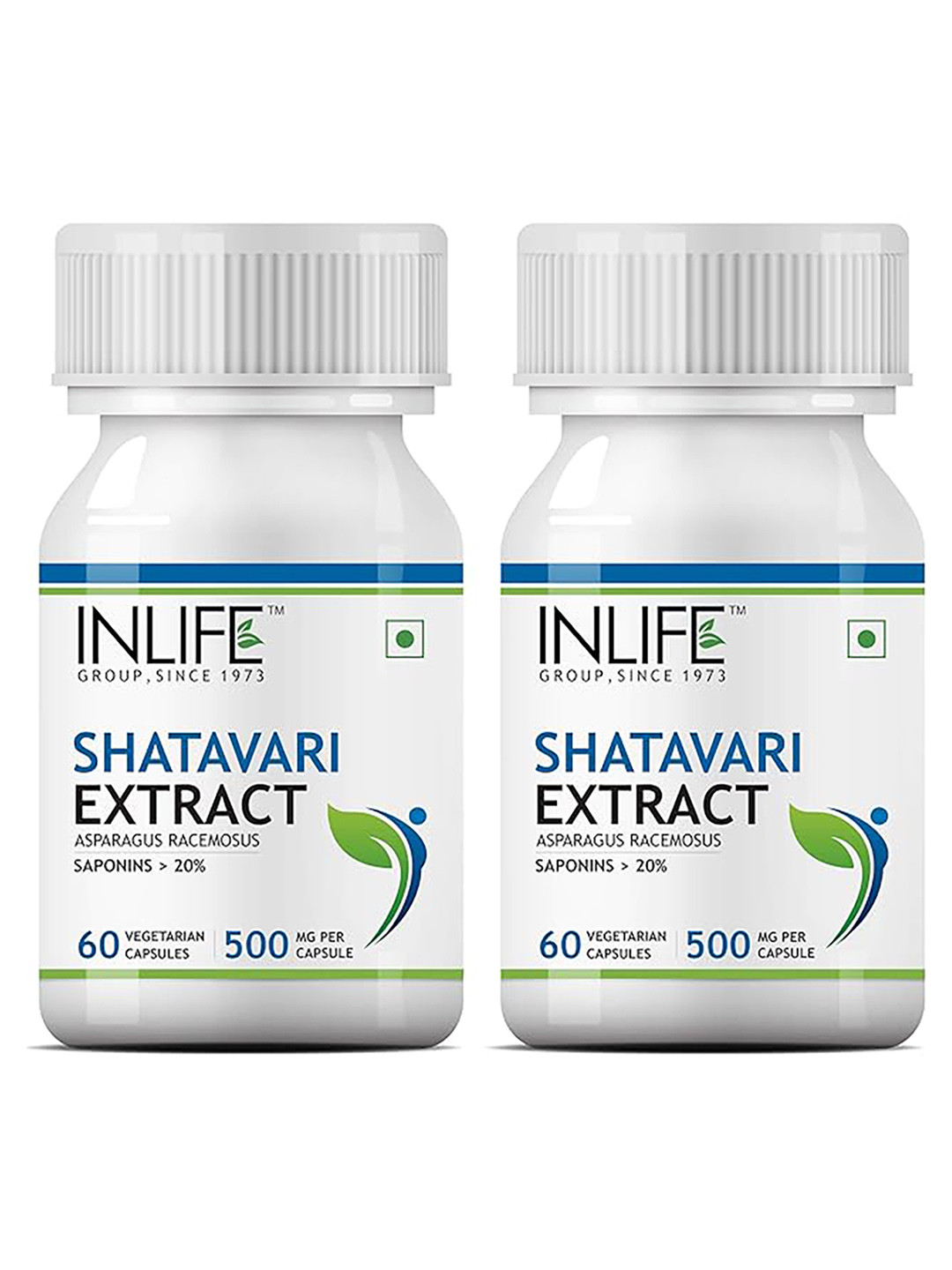 

INLIFE Set Of 2 Shatavari Extract Capsules - 60 Capsules Each, White