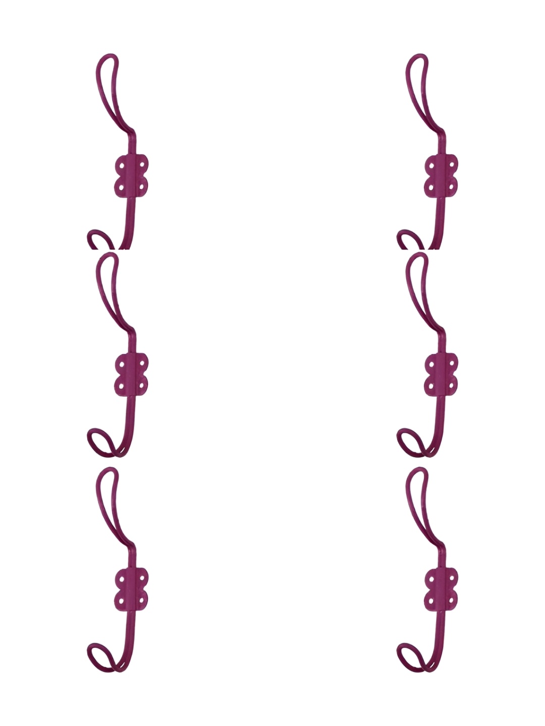 

IndianShelf Pink 6 Pieces Iron Wire Wall Hooks