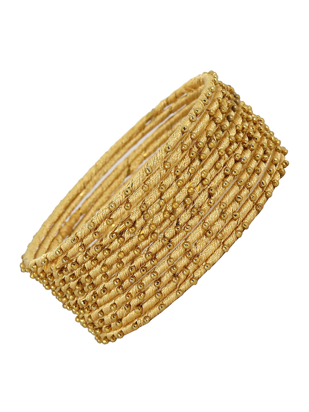 

ZULKA Set Of 12 Stone-Studded Bangles, Yellow