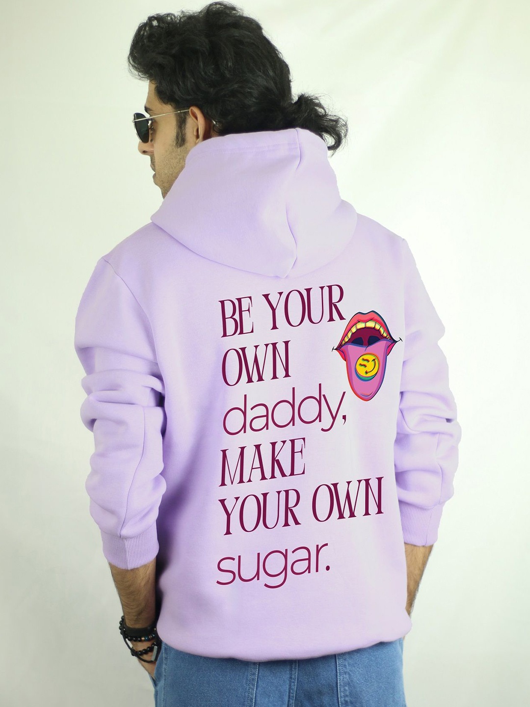

EKSDEE Men Typography Printed Cotton Sweatshirt, Lavender