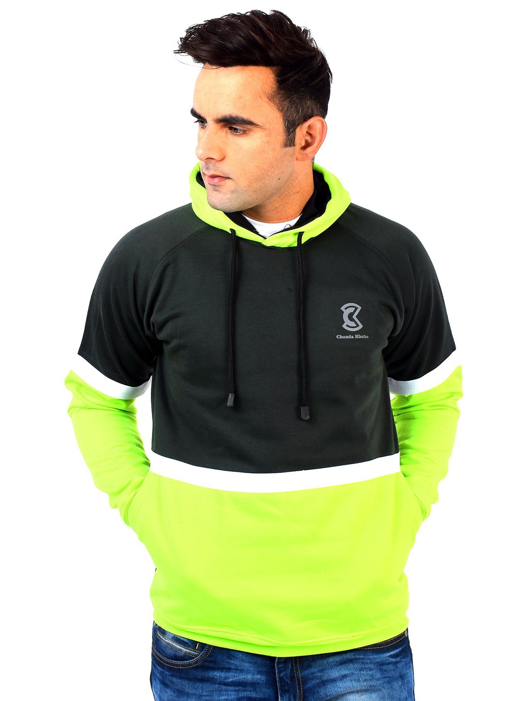 

Chanda Khuba Men Hooded Sweatshirt, Green