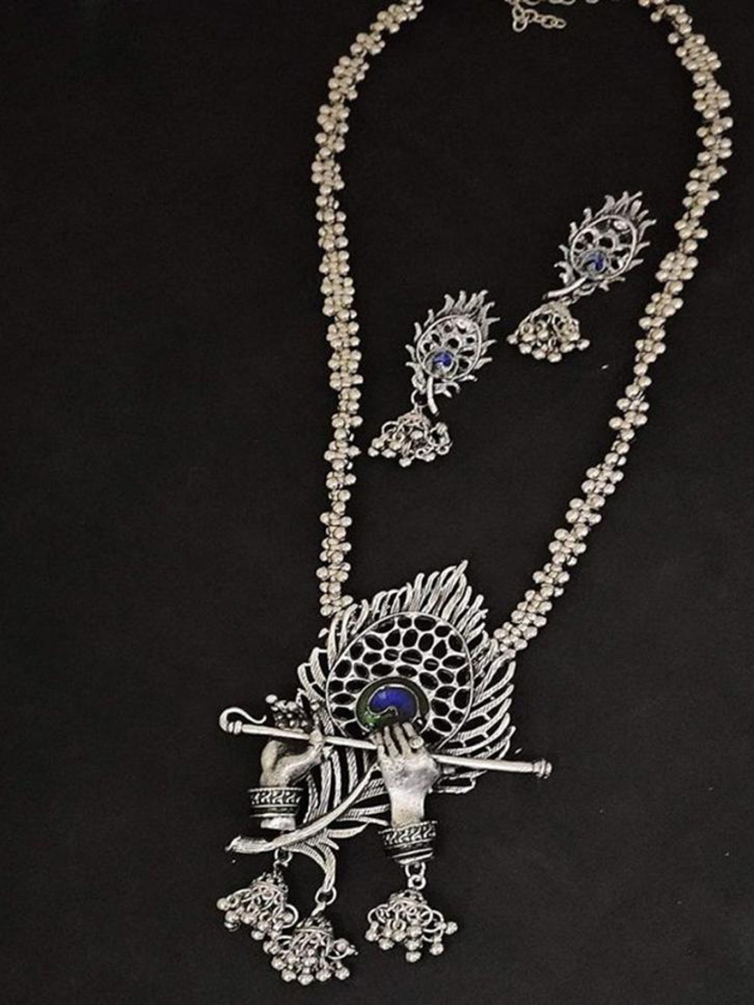 

SUNHARI Silver-Plated Artificial Beads Beaded Jewellery Set