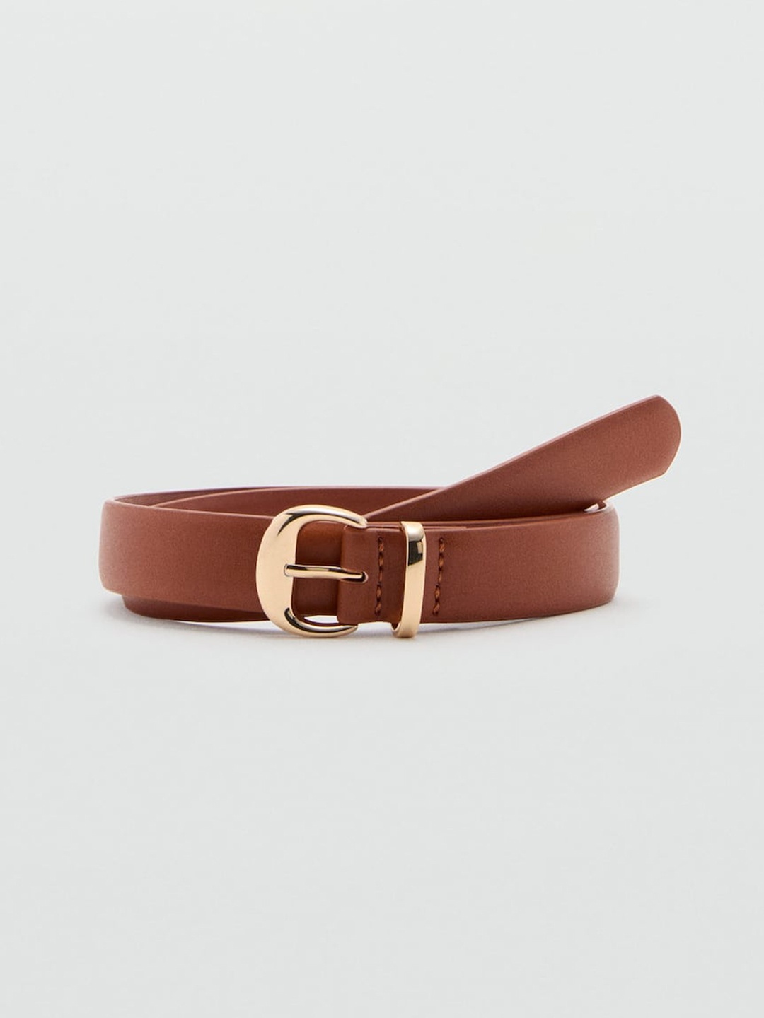 

MANGO Women PU Belt, Brown