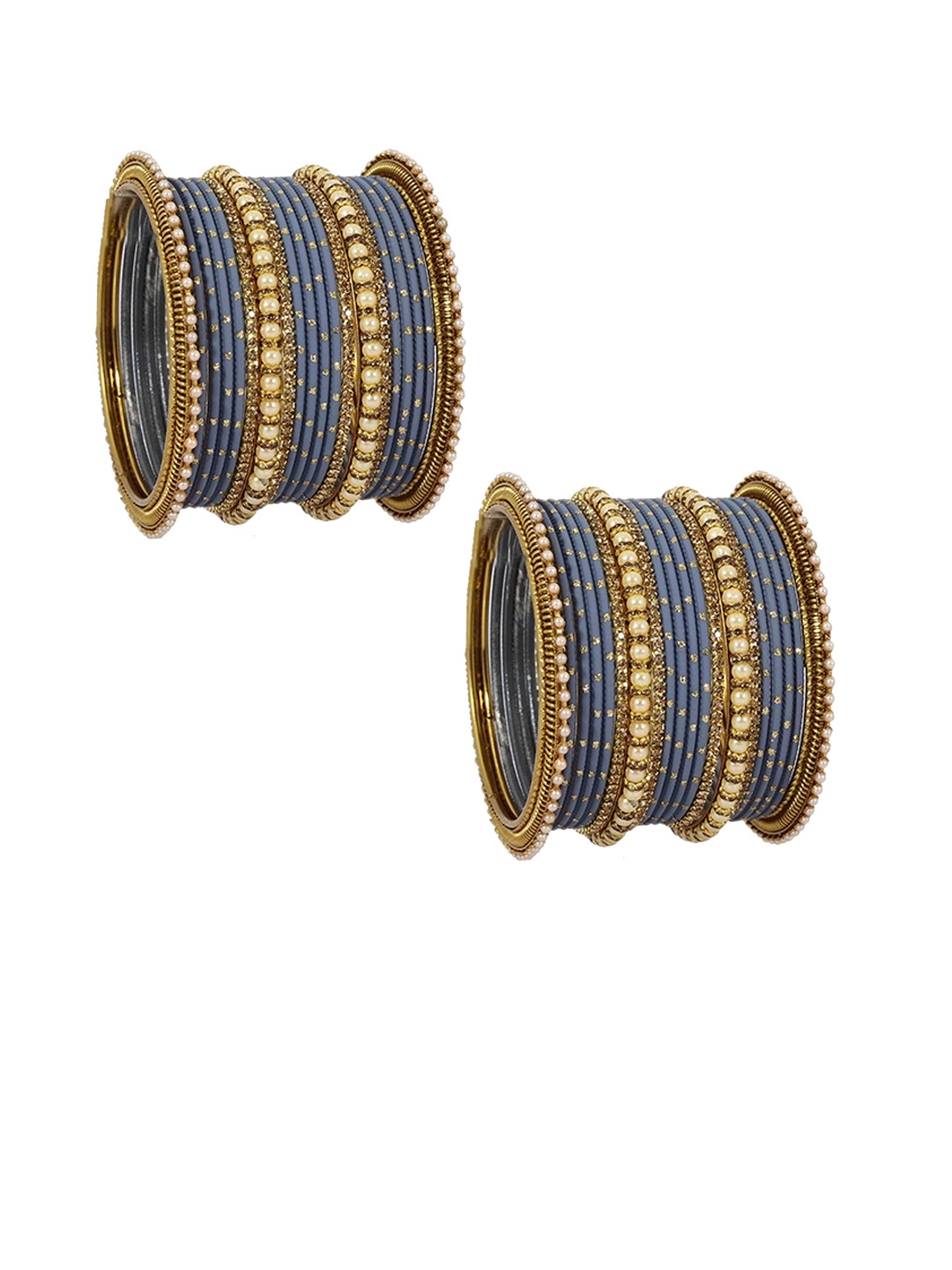 

Set of 40 Non-Precious Metal with Base Metal and Studded with Zircon Gemstone or Pearls, Green