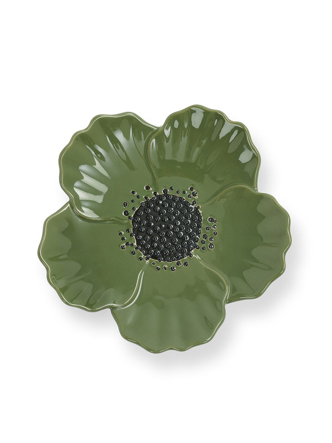 

Pure Home and Living Green Floral Shaped Serving Tray