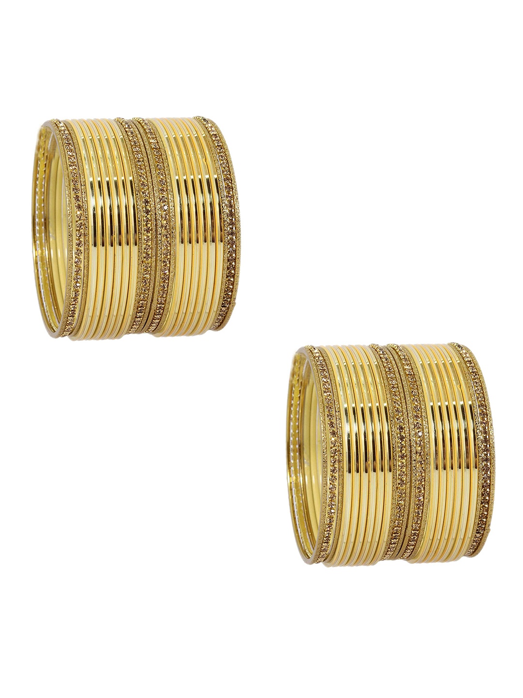 

ZULKA Set of 24 Glass Bangles, Gold