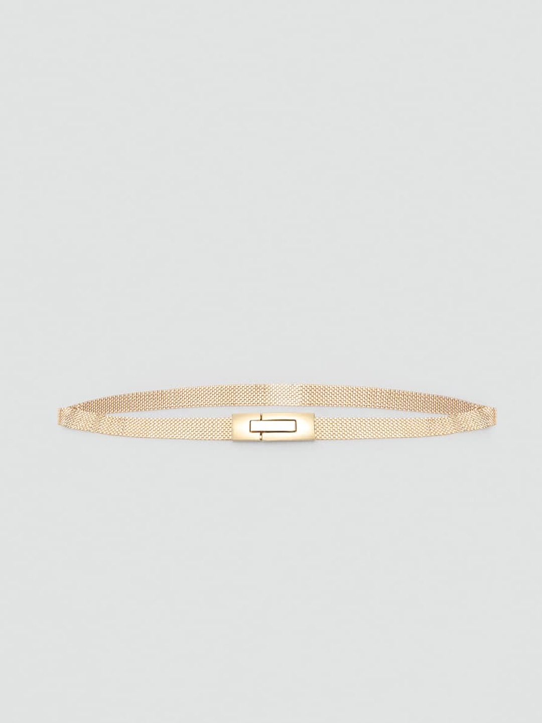 

MANGO Women Metallic Design Belt, Gold