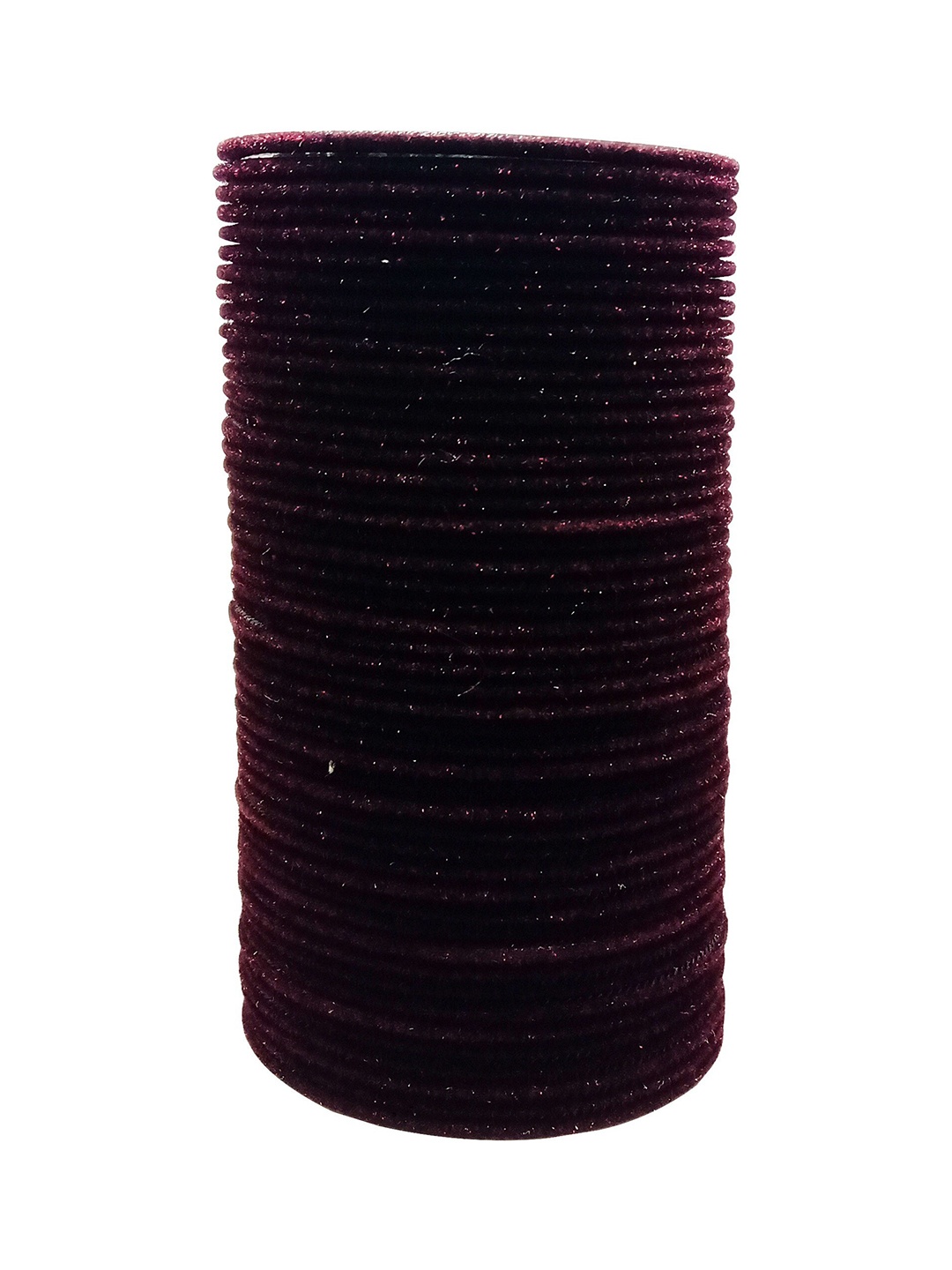 

CHRISHAN Set of 48 Velvet Bangles, Maroon