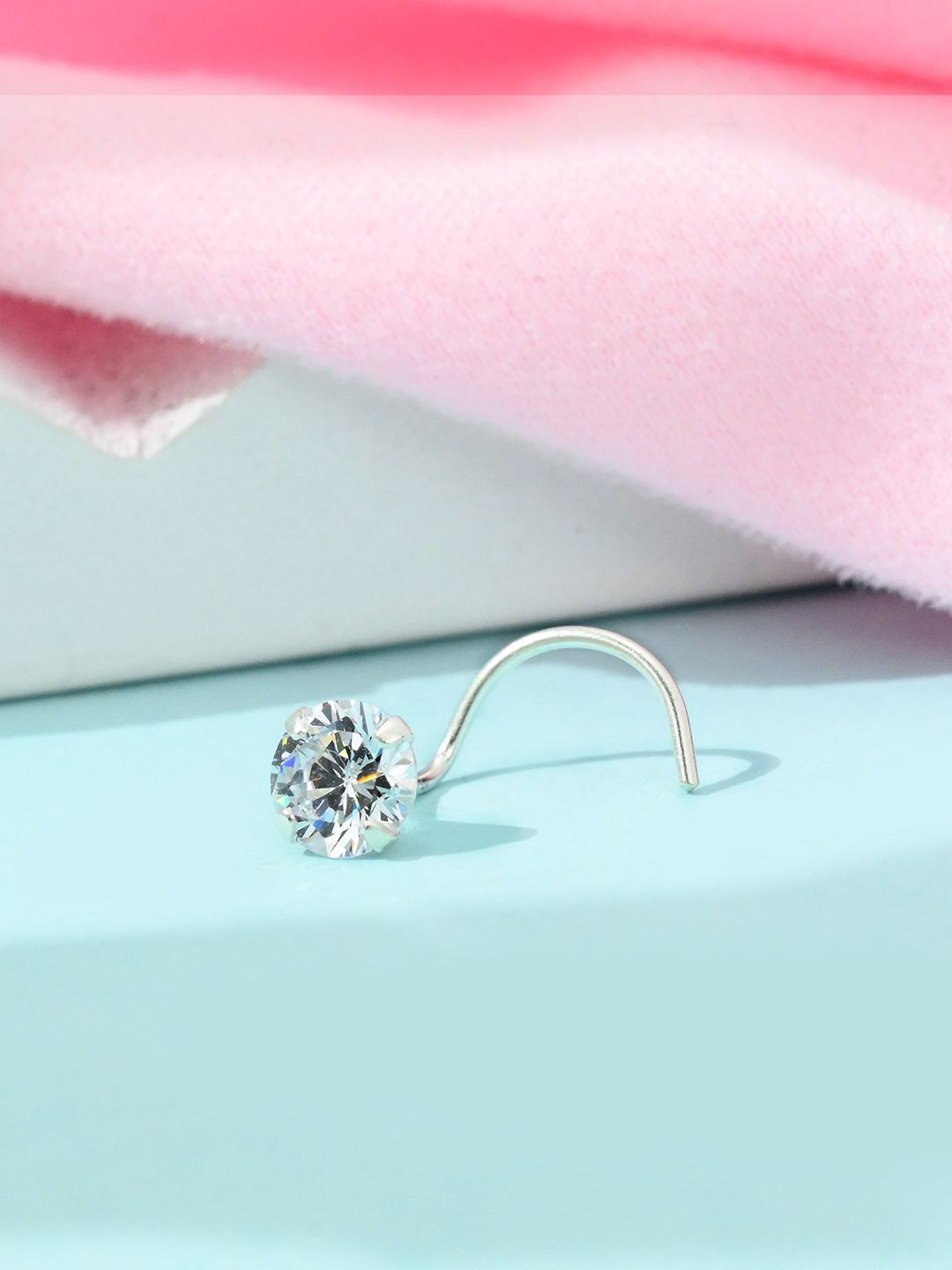 

TOUCH925 Cubic Zirconia Stud Nosepin, Silver