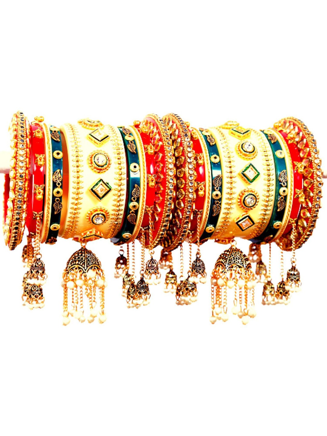 

Align Set Of 2 Gold-Plated Beaded Chuda Bangles