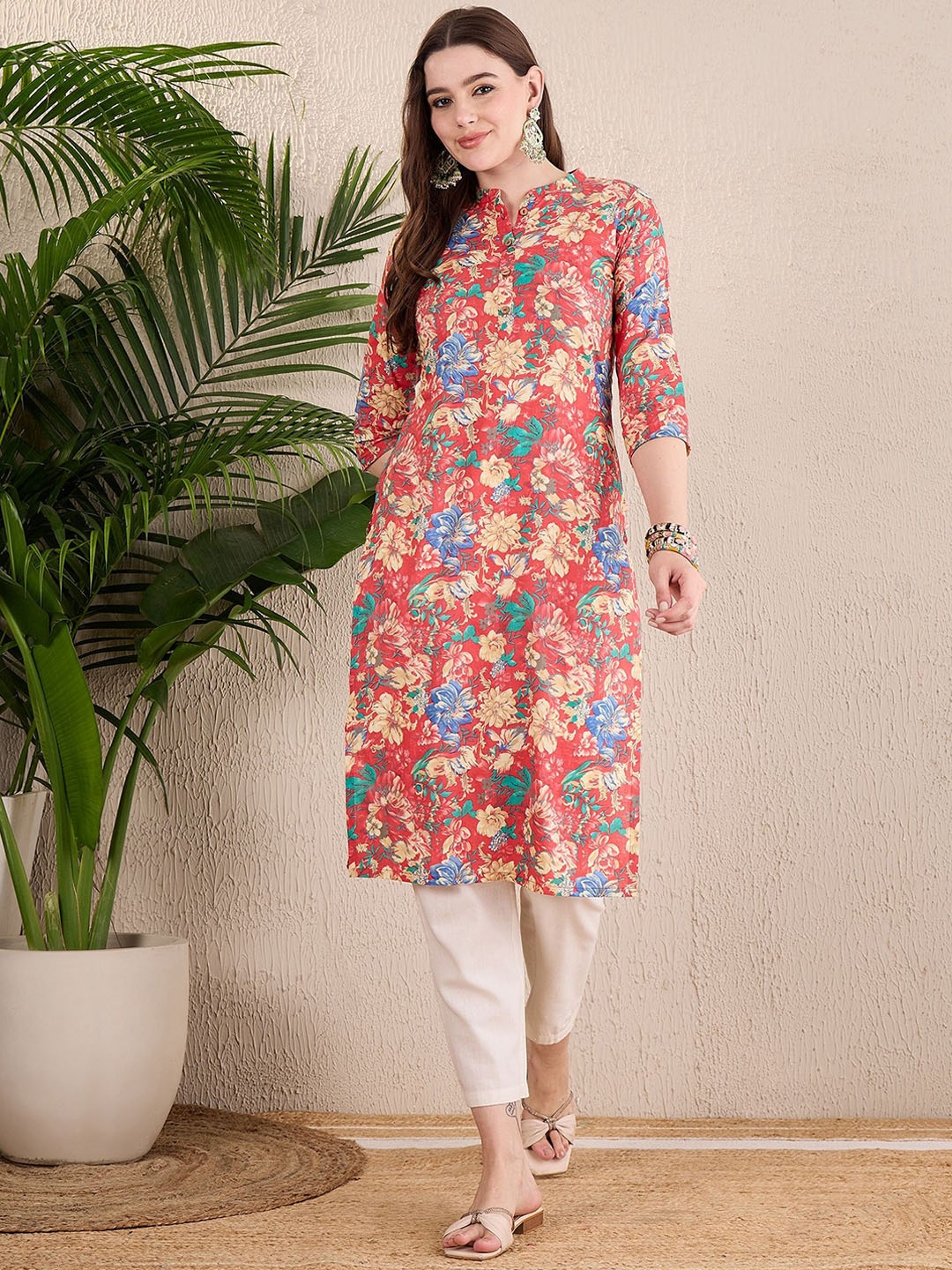 

Anouk Women Floral Printed Kurta, Multi