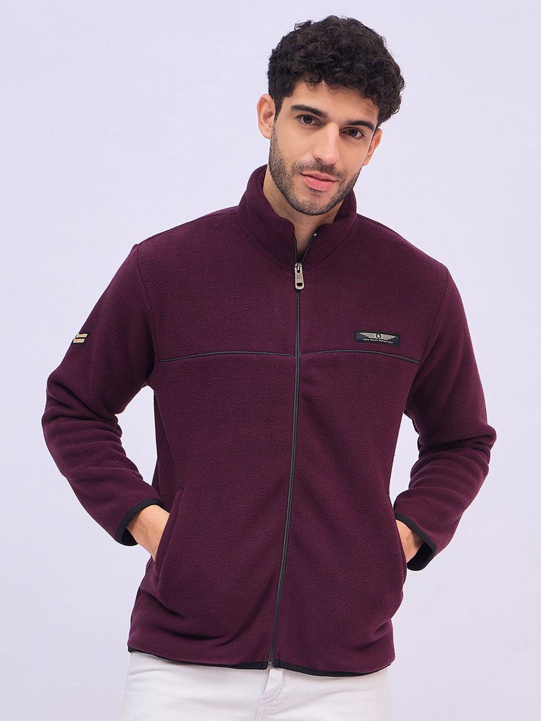 

ARRAY Men High Neck Storm-Fit Sweatshirt, Maroon