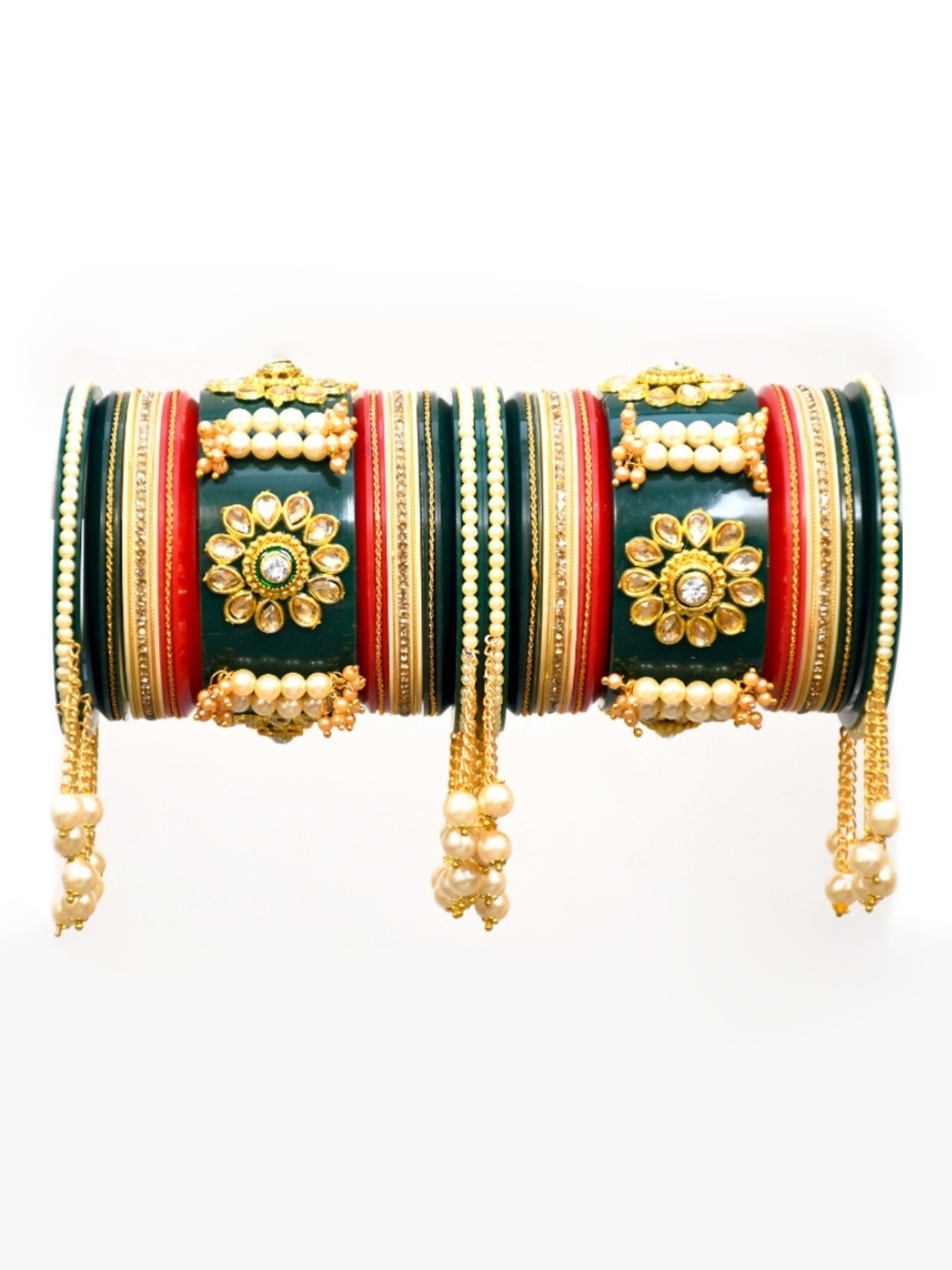 

Align Set Of 2 Gold-Plated Beaded Chuda Bangles