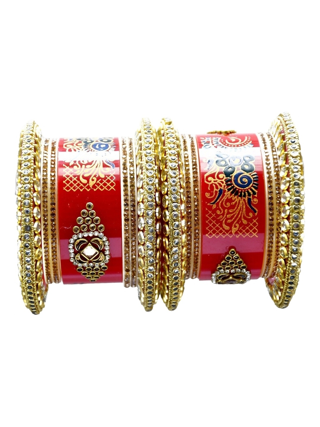 

Align Set Of 2 Gold-Plated AD-Studded Chuda Bangles