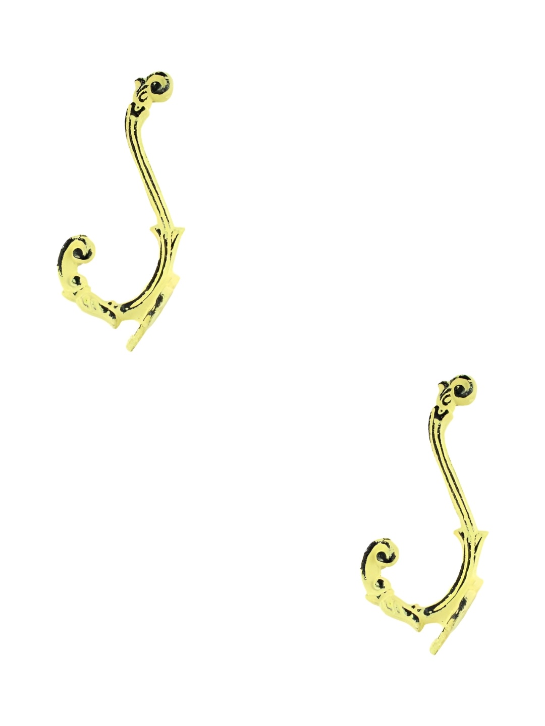 

IndianShelf Yellow & Grey 2 Pieces Textured Iron Wall Hooks