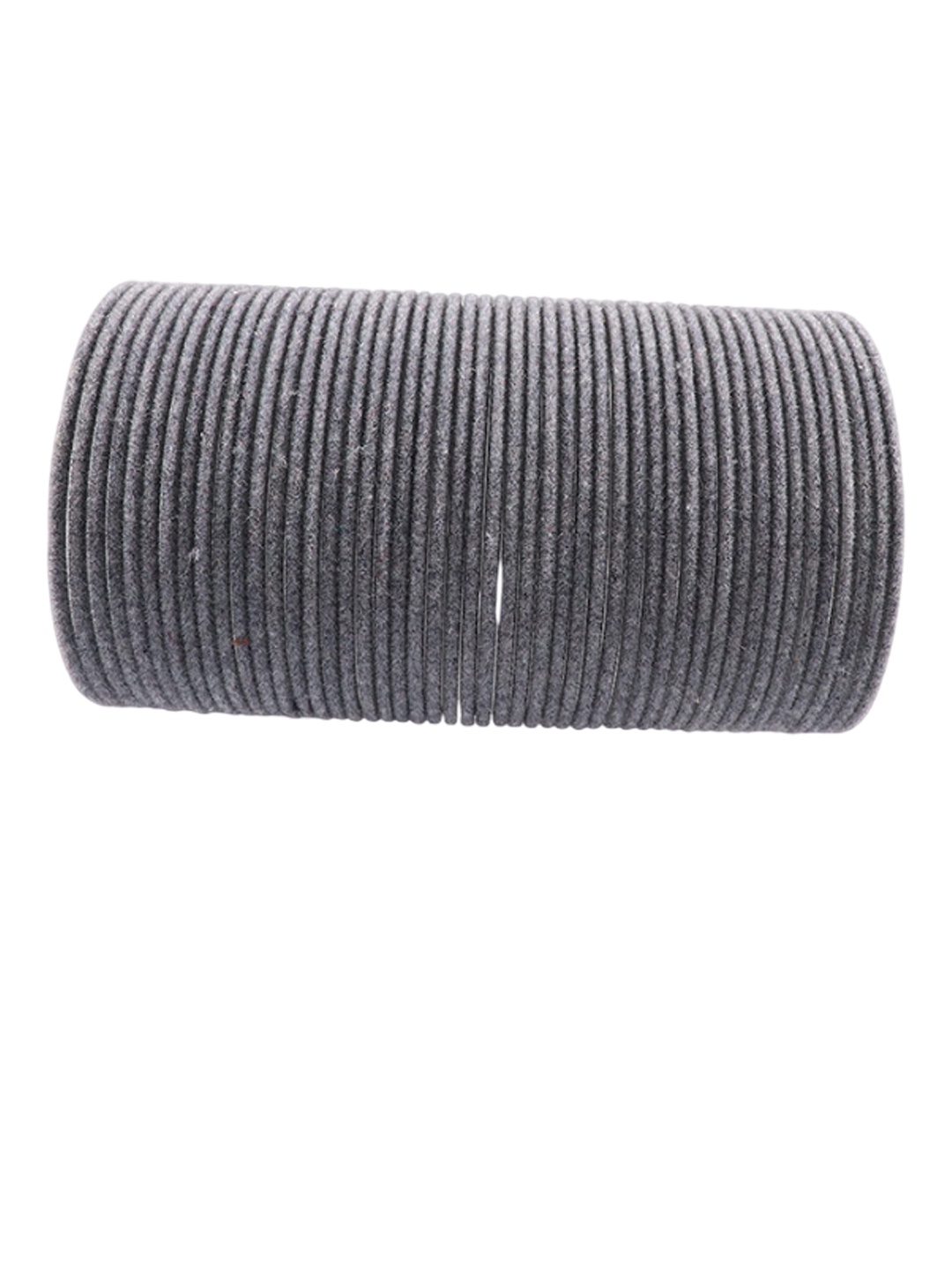 

ZULKA Set of 48 Plain Velvet Finish Metal Bangle, Grey