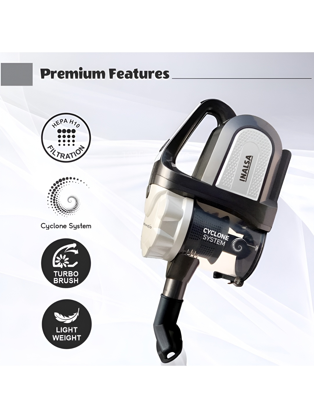 

Inalsa Black Vacuum Cleaner