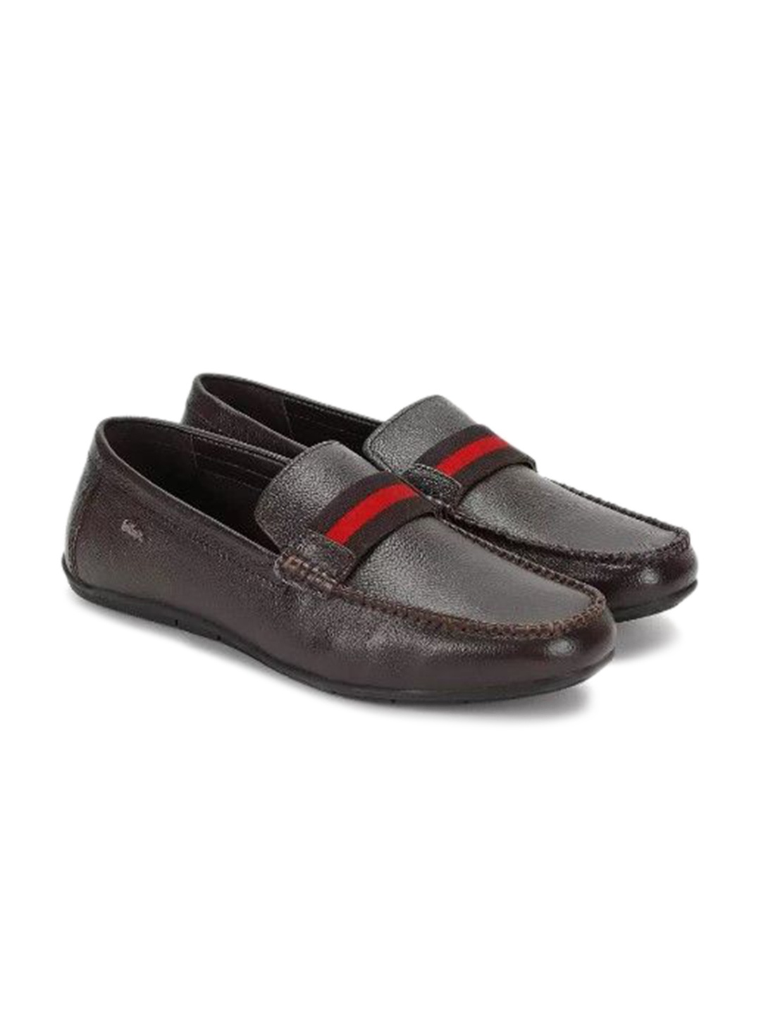 

Lee Cooper Men Textured Leather Loafers, Brown