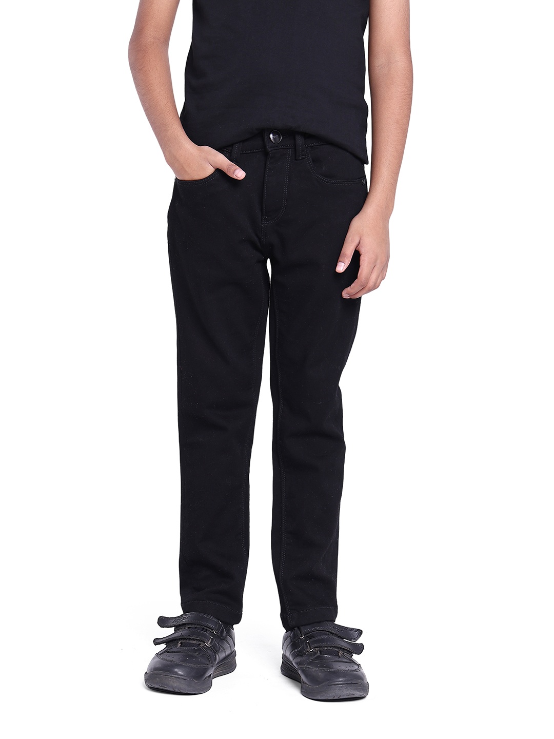 

Rare Ones Boys Solid Slim Fit Jeans, Black