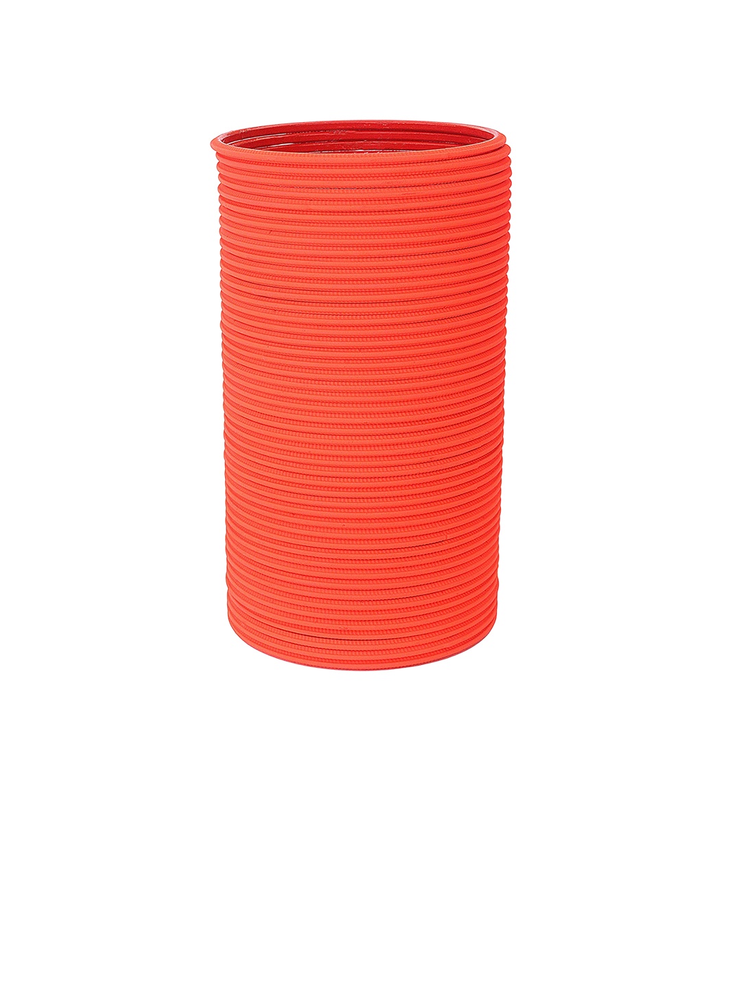 

ZULKA Set of 48 Simple Matte Finish Plain Metal Bangles, Orange