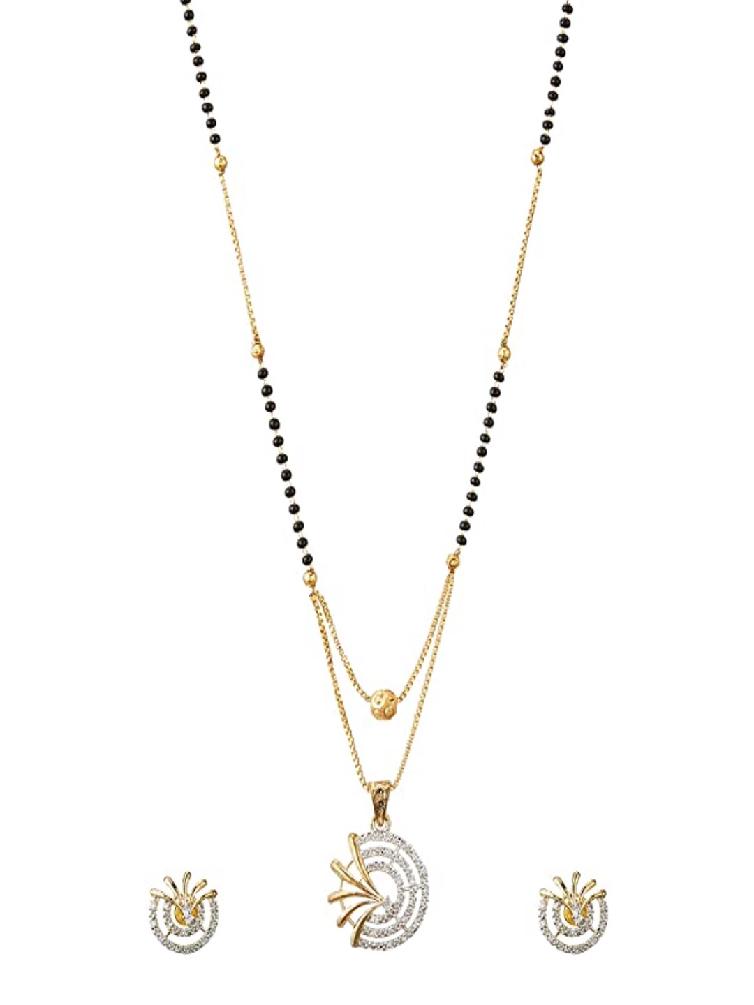 

SUNHARI Silver-Plated Mangalsutra