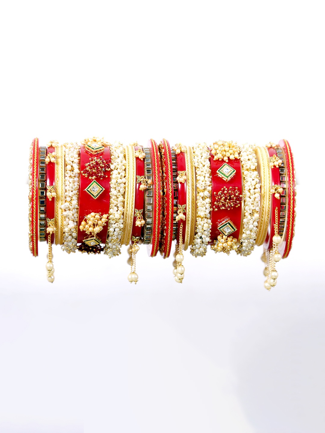

Align Set Of 2 Gold-Plated Beaded Chuda Bangles