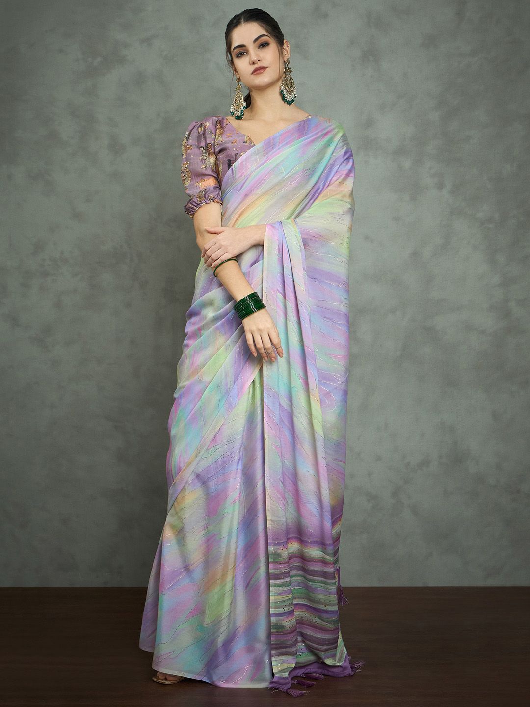 

Mitera Ombre Dyed Saree, Lavender