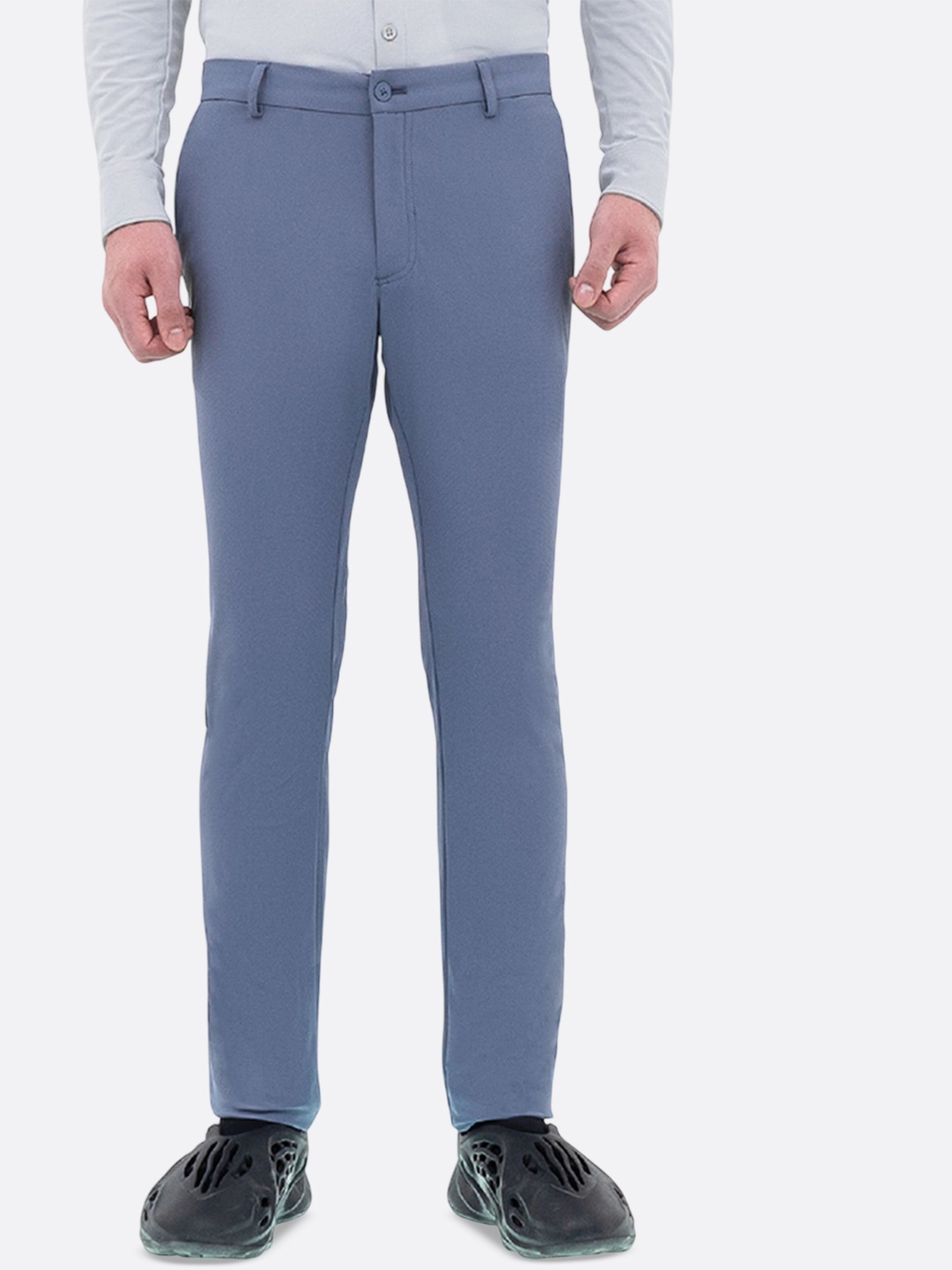 

Harfun Men Mid-Rise Formal Trousers, Blue