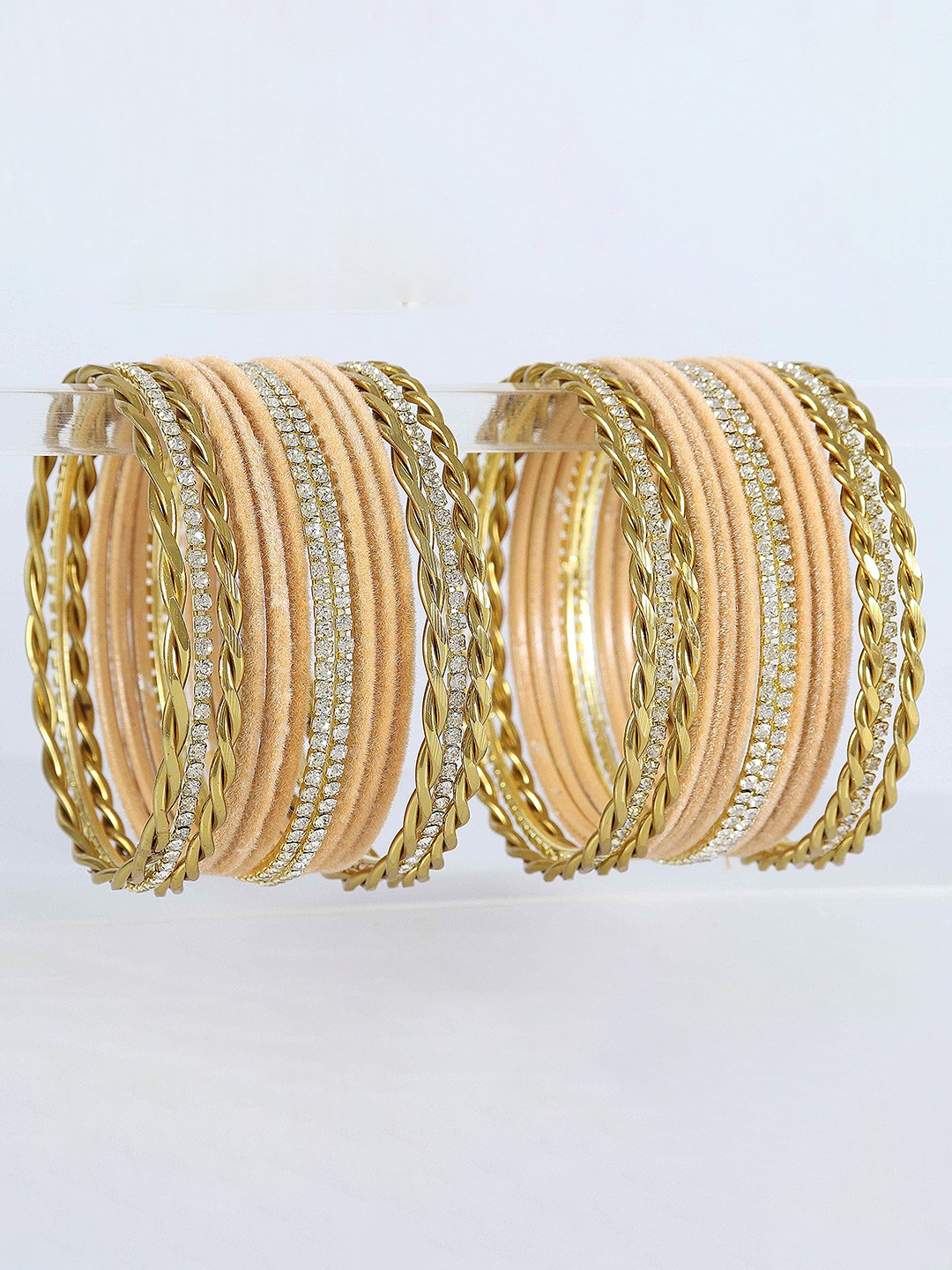 

ZULKA Set of 46 Glass Sleek and Glossy Finish Bangles (Multi-B-Colour_2.2 Inches)