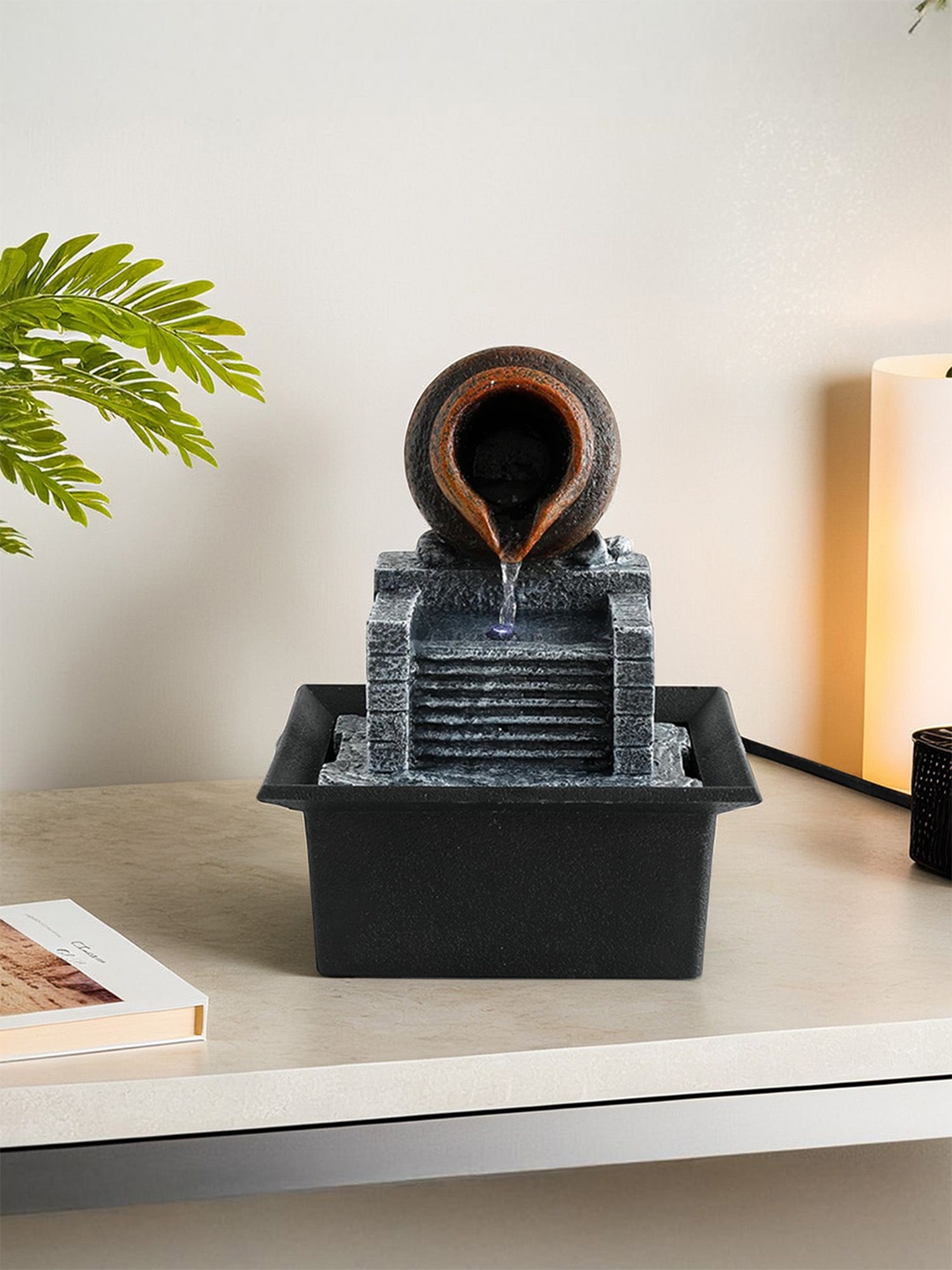 

Ekhasa Cascade Grey Textured Indoor Waterfall Fountain