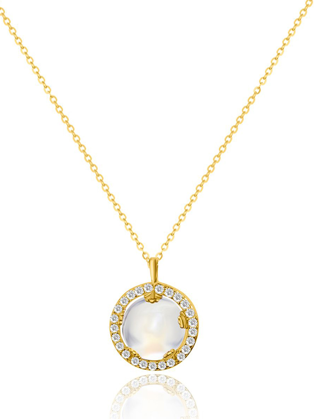 

Nistra 925 Sterling Silver Gold-Plated Pendant With Chain