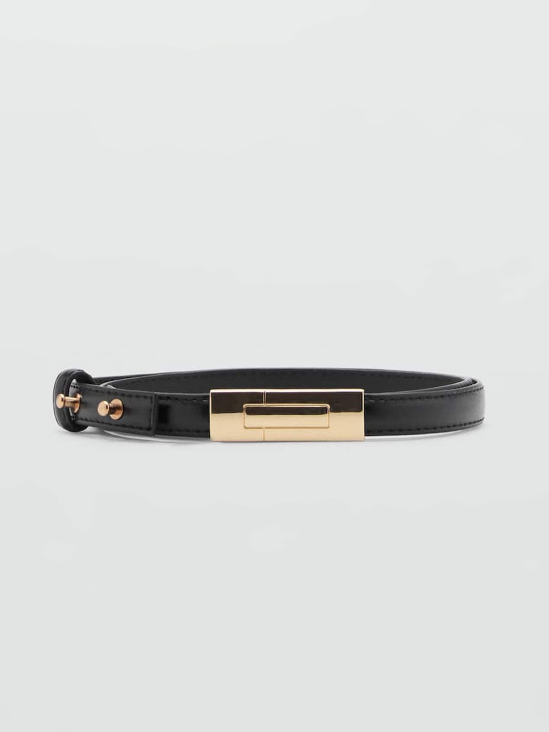 

MANGO Women Slim Formal Belt, Black