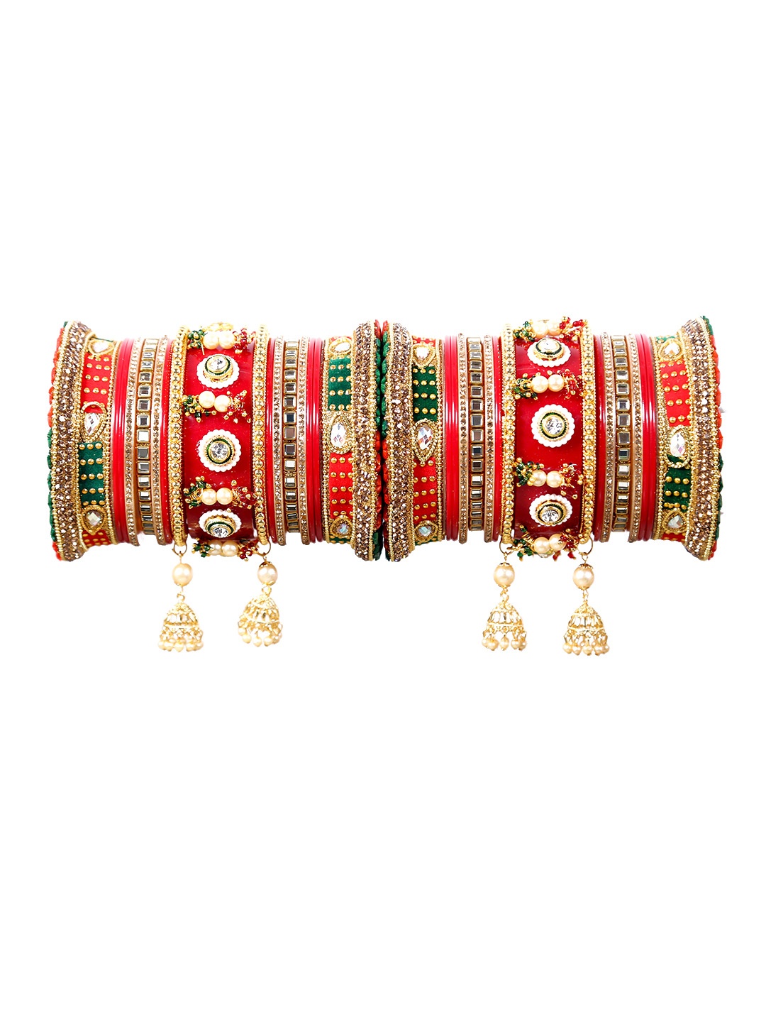 

Align Set Of 2 Gold-Plated Pearl-Beaded Chuda Bangles