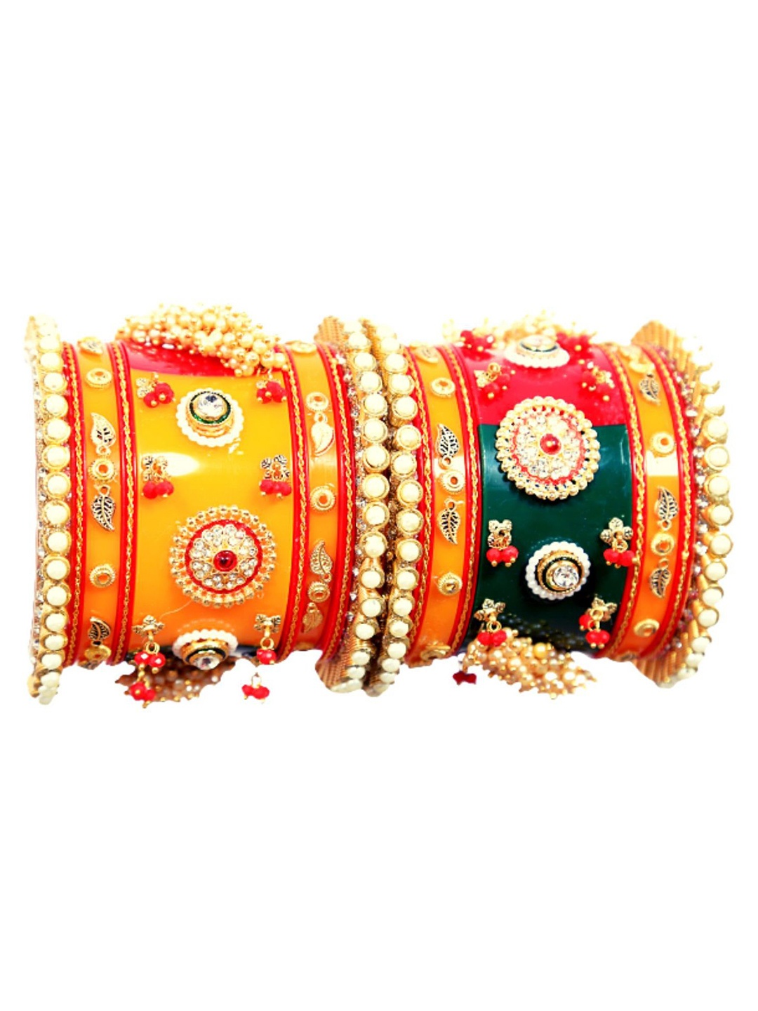 

Align Set Of 2 Gold-Plated Beaded Chuda Bangles