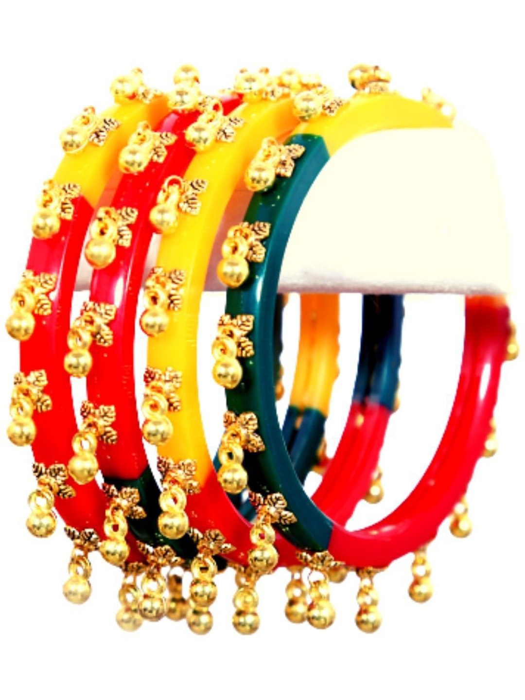 

Align Set Of 4 Gold-Plated Beaded Bangles