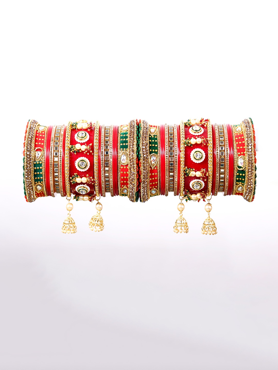 

Align Set Of 2 Gold-Plated Beaded Chudas Bangle