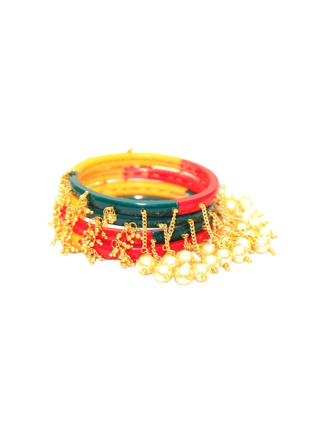 

Align Set Of 4 Gold-Plated Beaded Chuda Bangles