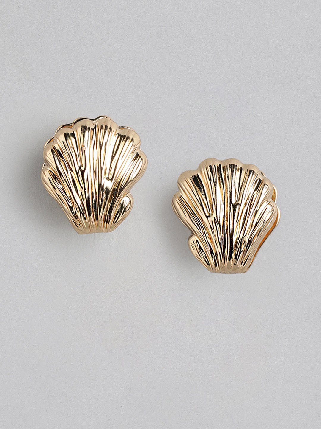 

Forever New Gold Plated Shell Shaped Classic Studs Earrings