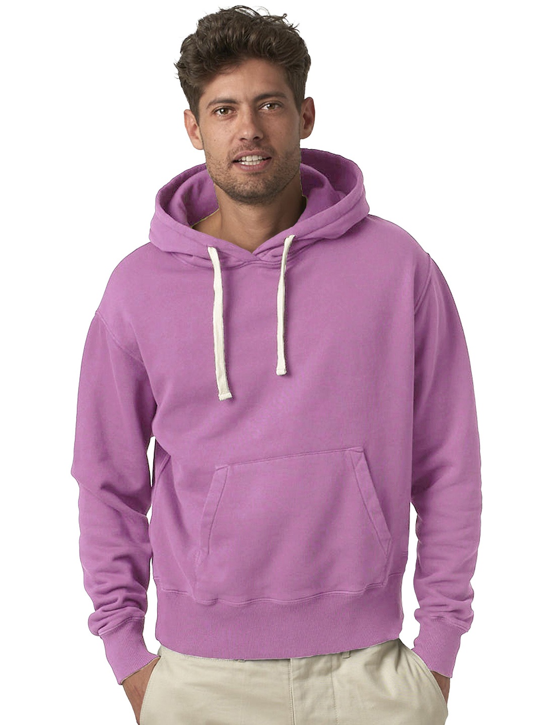 

SONIBROS Men Hooded Sweatshirt, Pink